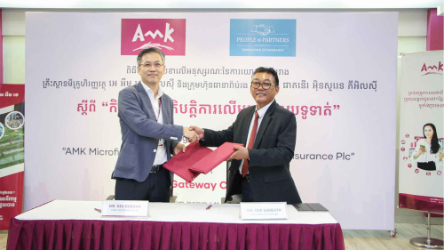 MoU Signing Ceremony between “AMK Microfinance Institution Plc” and “People & Partners Insurance Plc” On Payment Gateway Collaboration.